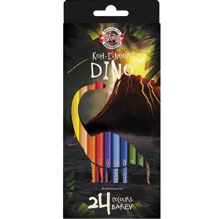 картинка Набор цветных карандашей  "Динозавры" 24 цв