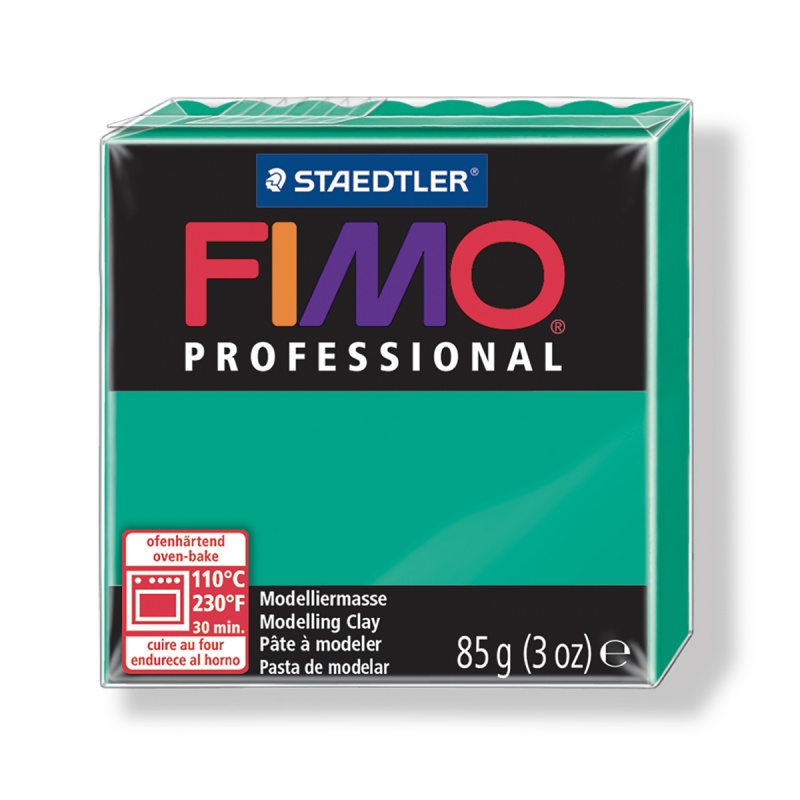 картинка Fimo professional полимерная глина,запекаемая в печке,85г,чисто зеленый