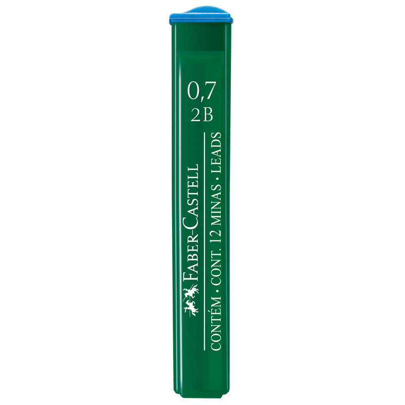 картинка Грифели для механических карандашей Faber-Castell "Polymer", 12шт., 0,7мм, 2B