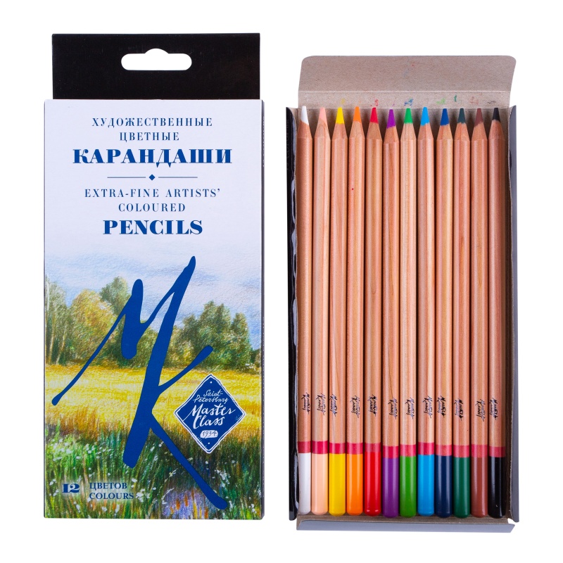 картинка Набор цветных карандашей, 12 цветов в картонной упаковке "Мастер-Класс"