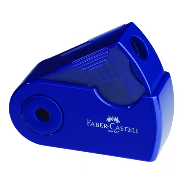 картинка F-C Точилка пластиковая "Sleeve Mini", 1 отверстие, контейнер, красная/синяя