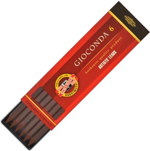 картинка Набор стержней для цангового карандаша (6шт.), d:5.6мм, коричневый темный GIOCONDA