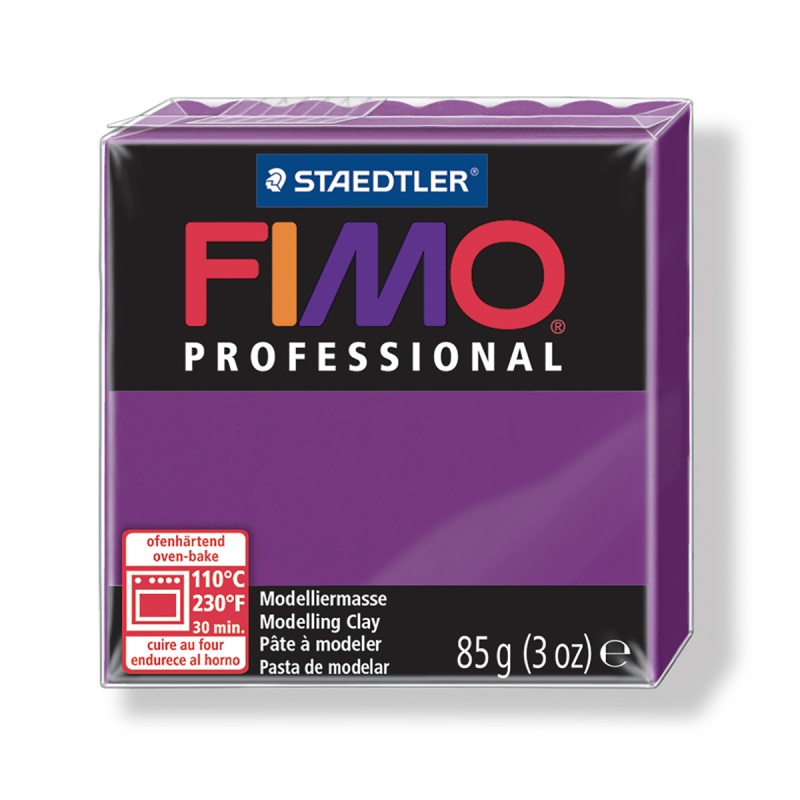 картинка FIMO professional полимерная глина, запекаемая в печке, уп. 85 гр. цвет: фиолетовый, арт. 8004-61 (1
