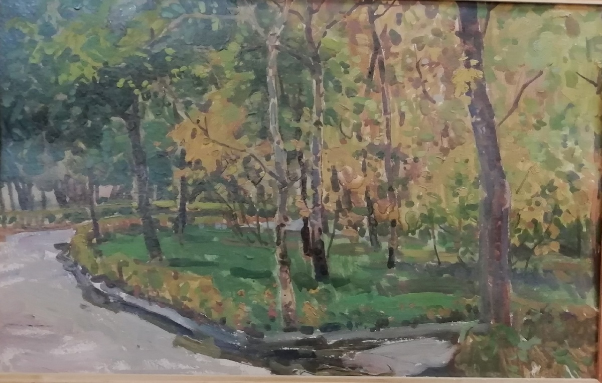 картинка Лавриненко Р.Л. " Осень в парке" к.м.54*34,1968