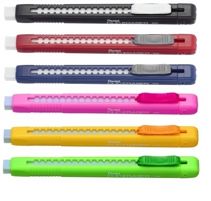 картинка Ластик-карандаш Clic Eraser, матовый синий корпус