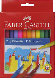 картинка Faber-Castell Фломастеры, набор цветов, в картонной коробке, 24 шт.