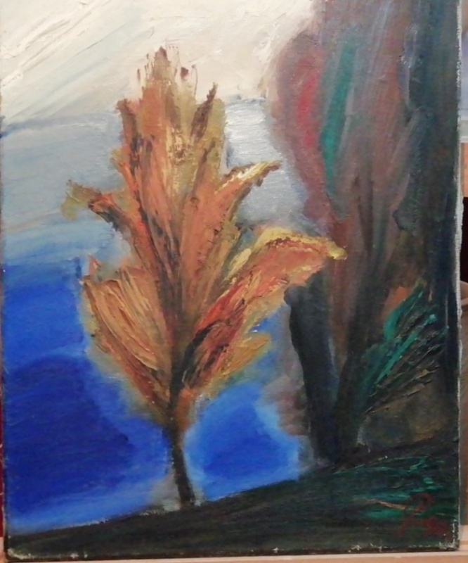 картинка Сурин Ю.И." Осеннее дерево " х.м. 40*50 , 1999