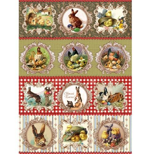 картинка Рисовая бумага для декупажа "Craft Premier", A3, 25г/м, "Пасхальный кролик"