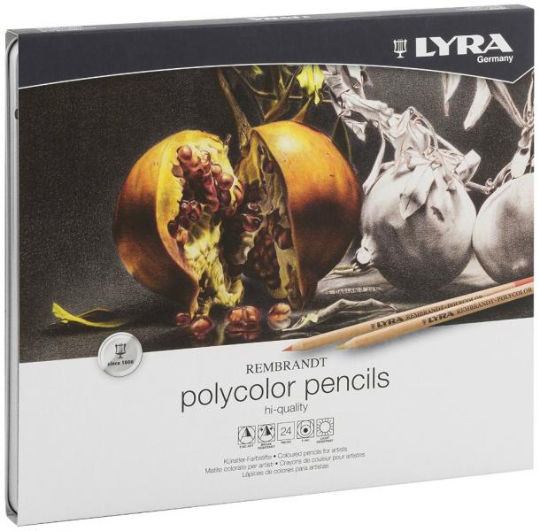 картинка REMBRANDT POLYCOLOR Художественные цветные карандаши, 24 цв в метал коробке