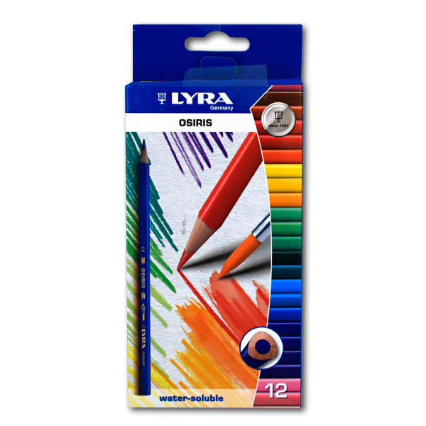 картинка LYRA OSIRIS AQUARELL 12цв, цветные карандаши акварельные, карт коробка