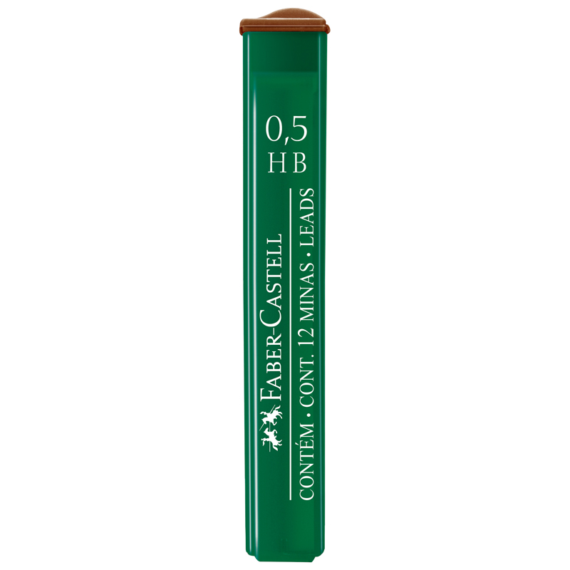картинка Грифели для механических карандашей Faber-Castell "Polymer", 12шт., 0,5мм, HB