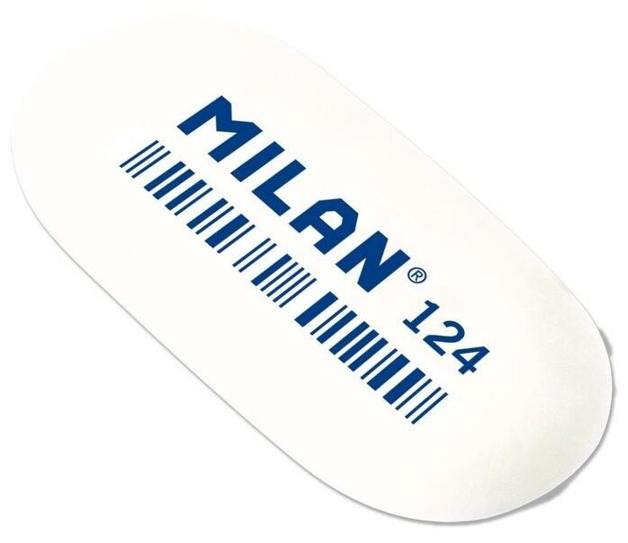 картинка Ластик MILAN "124" овальный, синтетический каучук, 49*23*9мм