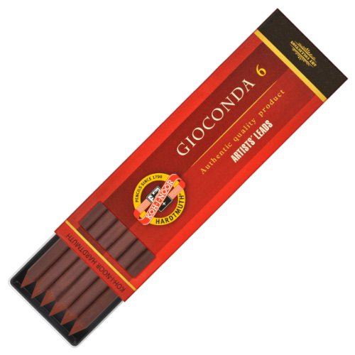 картинка Набор стержней для цангового карандаша (6шт.), d:5.6мм, сепия коричневая светлая GIOCONDA