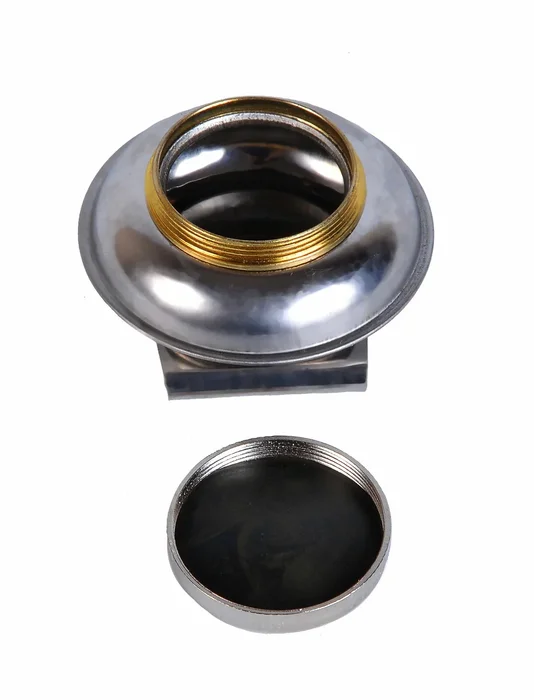 картинка Масленка одинарная, металлическая с крышкой, форма "пузатая", d-5,5см, Хоббитания