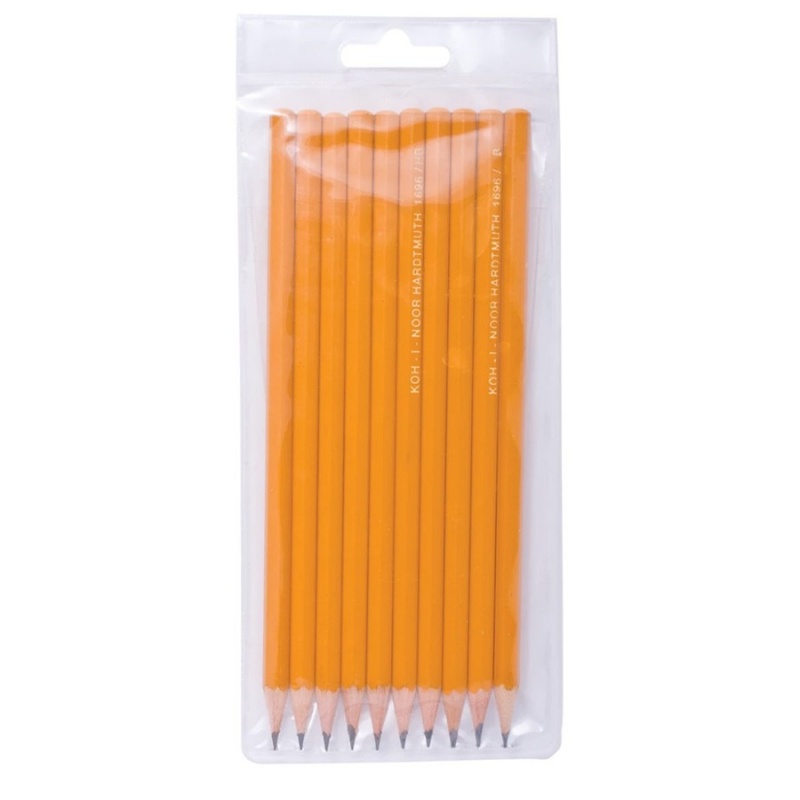 картинка Набор чернографитных карандашей HARDTMUTH, 10шт, (2В, В, НВ, Н, 2Н)  в блистере