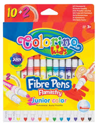 картинка Фломастеры "Colorino Junior" 10 цветов + 2 флюресцентных цвета