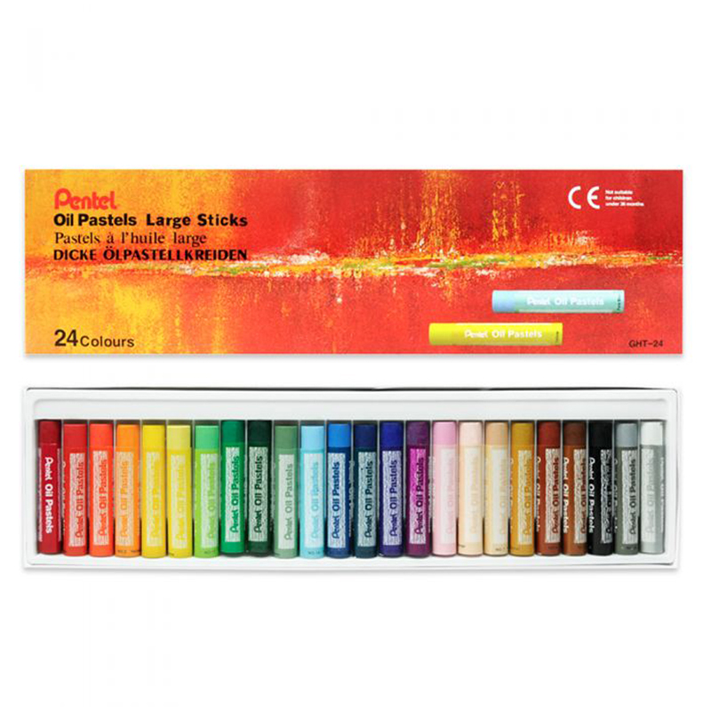 картинка Пастель маслянная Pentel "Oil Pastels XXL", 24 цвета, картон. упаковка
