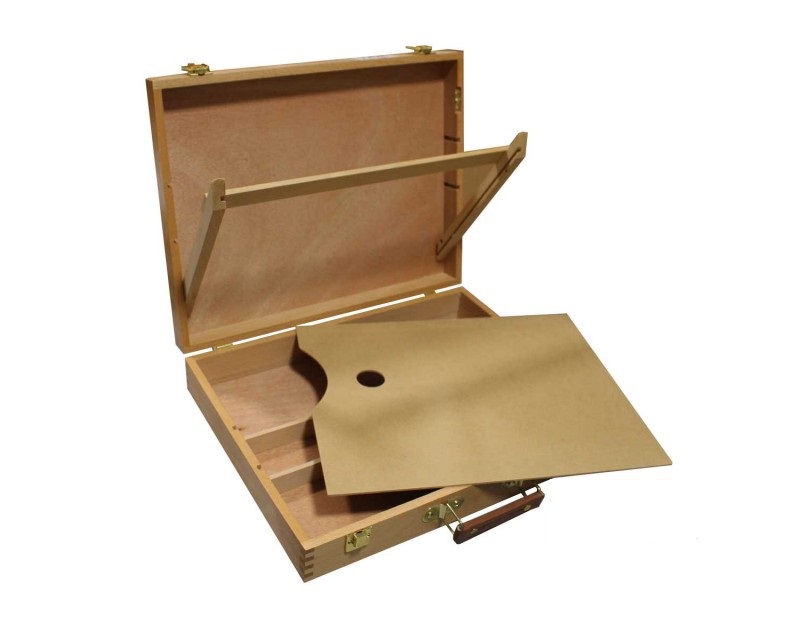 картинка Ящик деревянный для красок SFE0031, 40*31*8 см с палитрой, Хоббитания