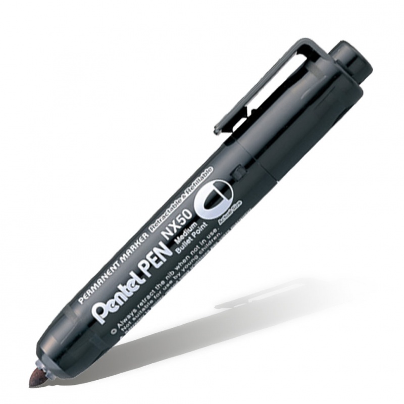 картинка Маркер перманентный автоматический Pentel Pen, черный, 230 мл, 5,0 мм