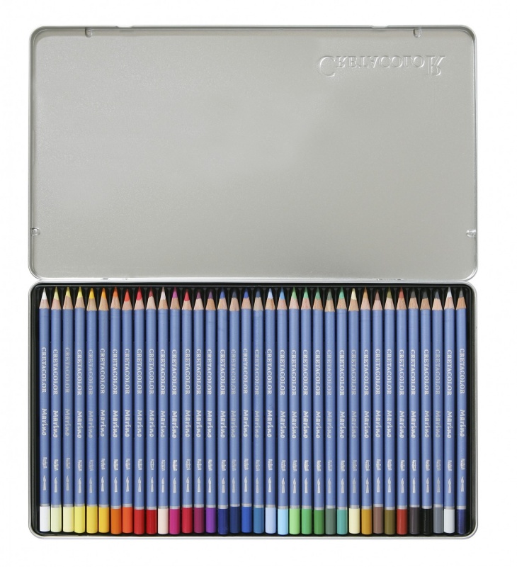 картинка Набор акварельных карандашей MARINO 36цв, металлическая коробка