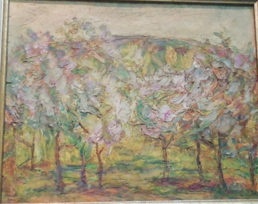 картинка Машков Ю.И. " Весенний сад " к.м. 32*40 ,1979