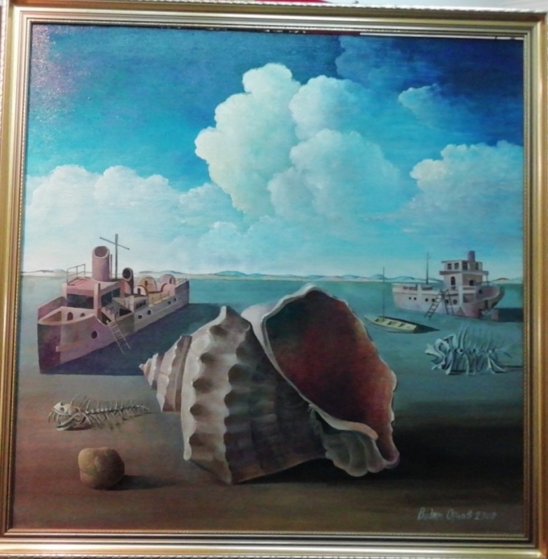 картинка В.Орлов " Ушедшее море  "х.м. 90 *90 , 2002
