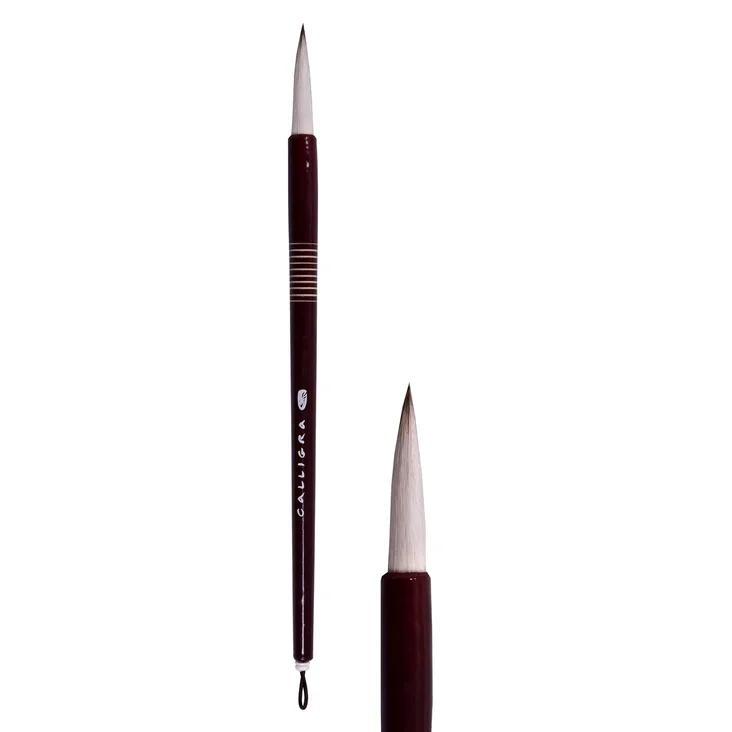 картинка Кисть серии CALLIGRA 225-4 из смеси коза и пони, ручка бамбуковая, Хоббитания
