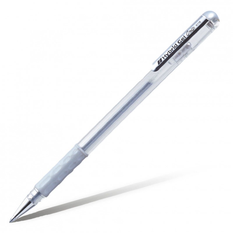 картинка Гелевая ручка Hybrid Roller, серебристый стержень, 0,8мм