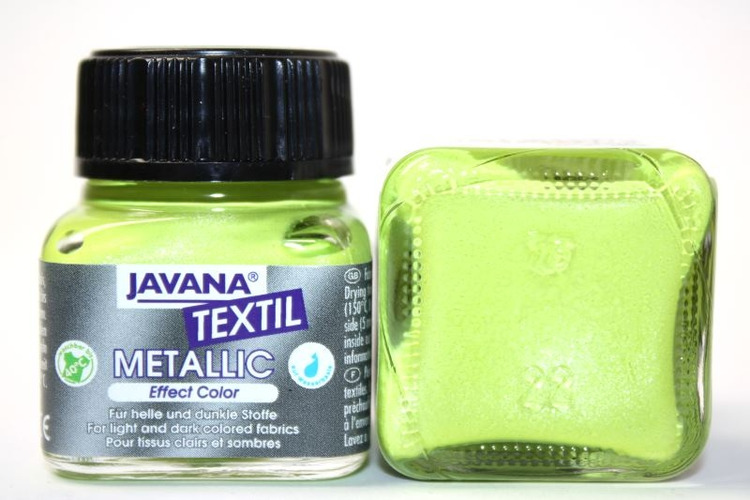 картинка Краска Javana Textil Metallik 92411 майская зелень