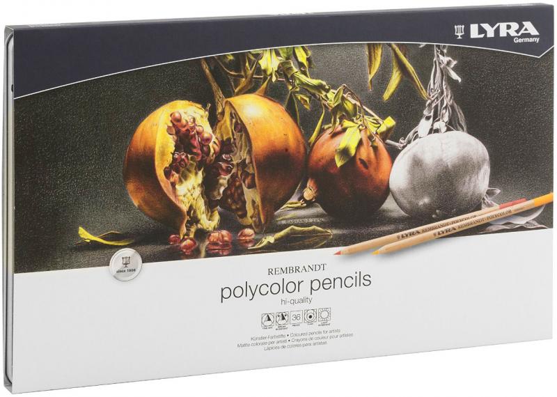 картинка REMBRANDT POLYCOLOR художественные цветные карандаши, 36цв в метал коробке
