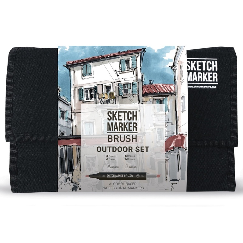 картинка Набор маркеров "SKETCMARKER Outdoor set 24" - Плэнер (24 маркера + сумка органайзер)