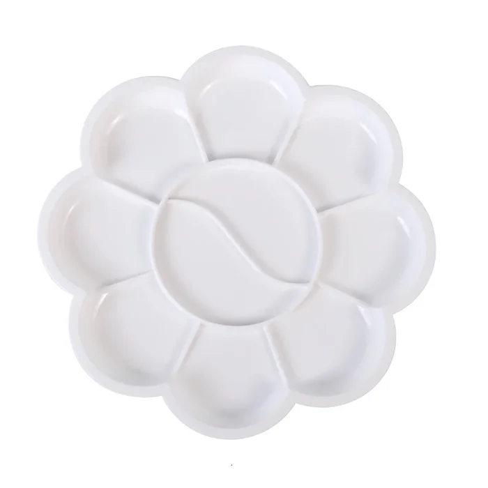 картинка Палитра пластиковая круглая ХоББитания, форма цветок,d 13.5