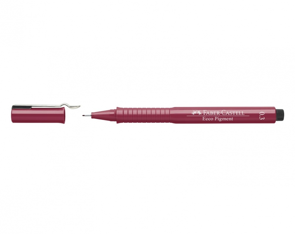 картинка FaberCastel Ручка капилл,0,3 м красная ECCO PIGMENT