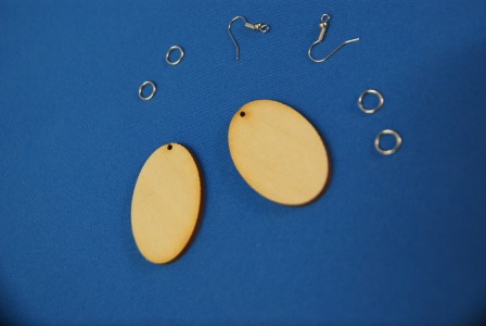 картинка Деревян. заготовка из липы Серьги-диски выпуклые п