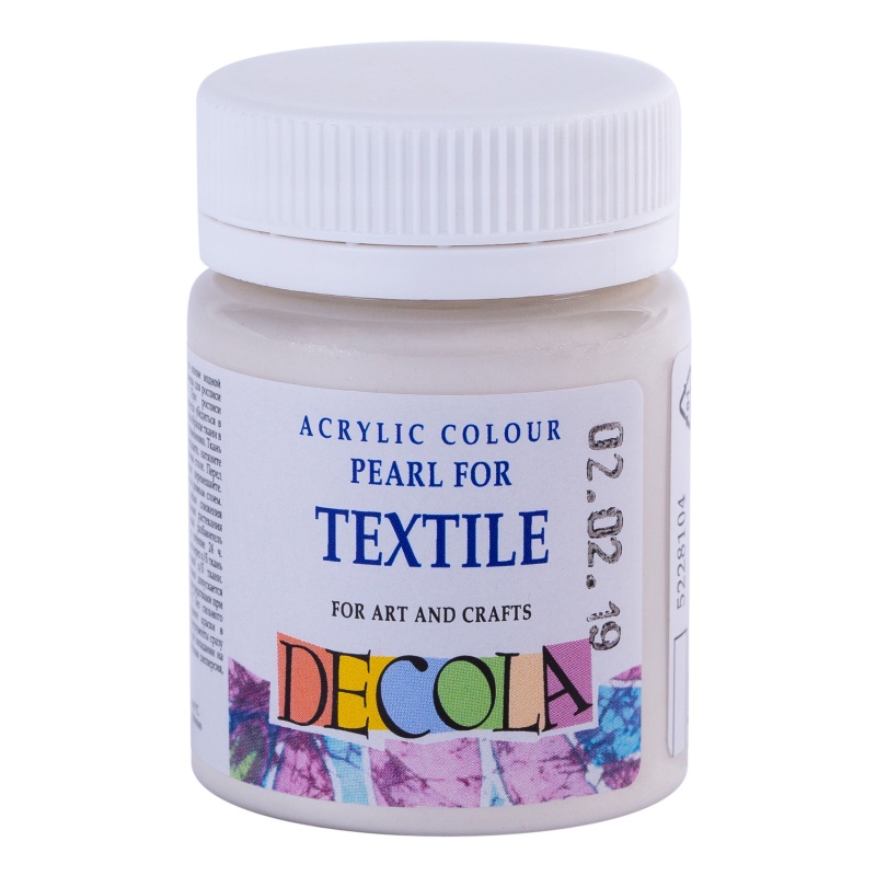картинка Краска по ткани "Декола" белая перламутровая 50 мл