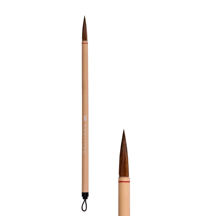 картинка Кисть серии CALLIGRA 236-6 коза/пони/синтетика, ручка бамбуковая, Хоббитания