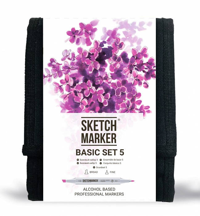 картинка Набор маркеров "SKETCMARKER Basic" Базовые оттенки (12 маркеров + сумка  органайзер)