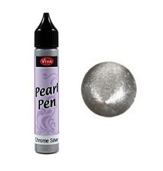 картинка Краска д/создания жемчужин Perlen-Pen Metallic 25мл хром