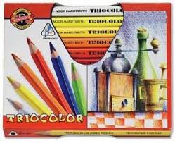 картинка Набор цветных карандашей трехгранных TRIOCOLOR 24шт., картонная уп-ка