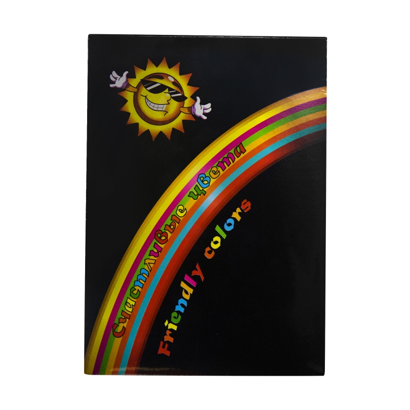 картинка ЛХ Планшет цветной бумаги "Счастливые цвета" А4 7 цв х10л /5/.
