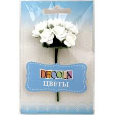 картинка "Decola" Цветы из бумаги, белые