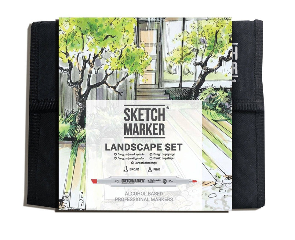 картинка Набор маркеров "SKETCMARKER Landscape 36 set" Ландшафт (36 маркеров + сумка органайзер)