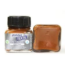 картинка Краска Javana Textil Metallik 92413 коричневый