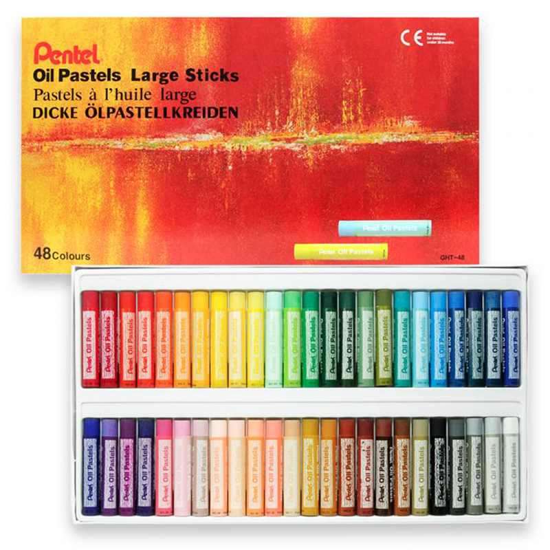 картинка Пастель маслянная Pentel "Oil Pastels XXL", 48 цветов, картон. упаковка
