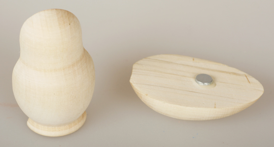 картинка Деревян. заготовка из липы Магнит 1/2 яйца