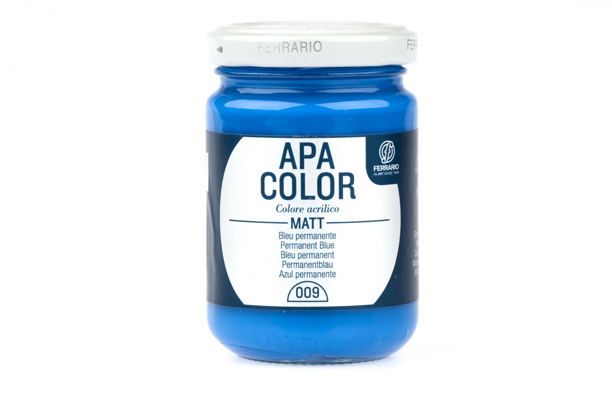 картинка Акрил APA COLOR 150 мл 09 Перманентный синий