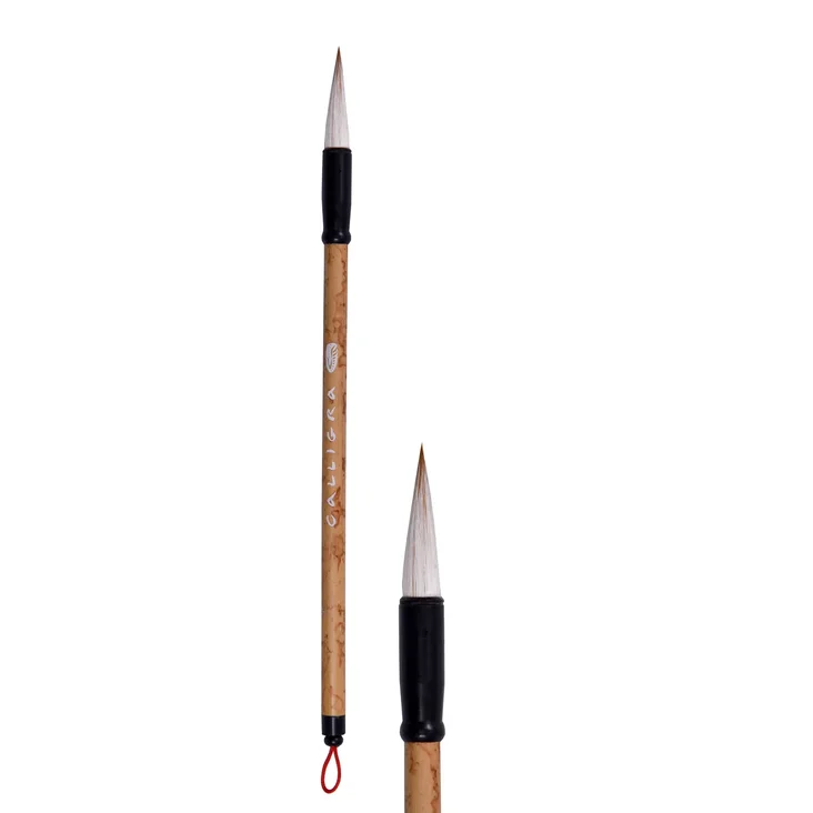 картинка Кисть серии CALLIGRA 256 из смеси козы и синтетики, ручка бамбуковая, Хоббитания