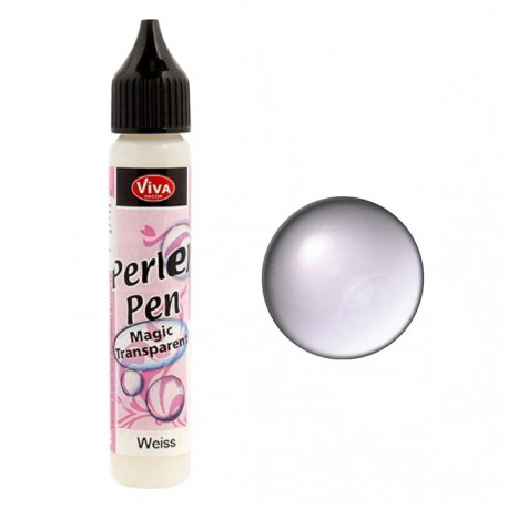 картинка Краска д/создания жемчужин Perlen-Pen 25 мл прозрачный белый