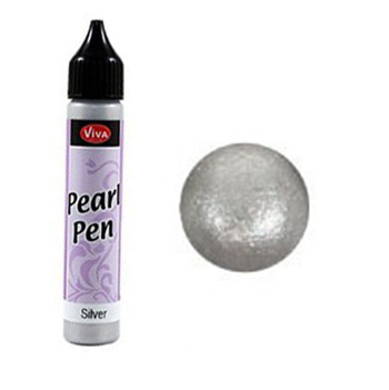 картинка Краска д/создания жемчужин Perlen-Pen Metallic 25мл серебро