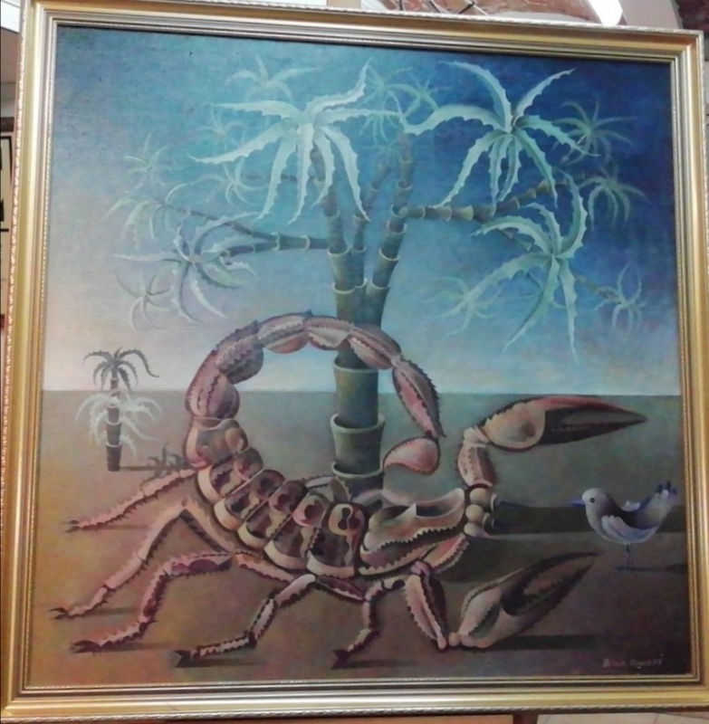 картинка В.Орлов " Скорпион  "х.м. 90 *90 , 1999